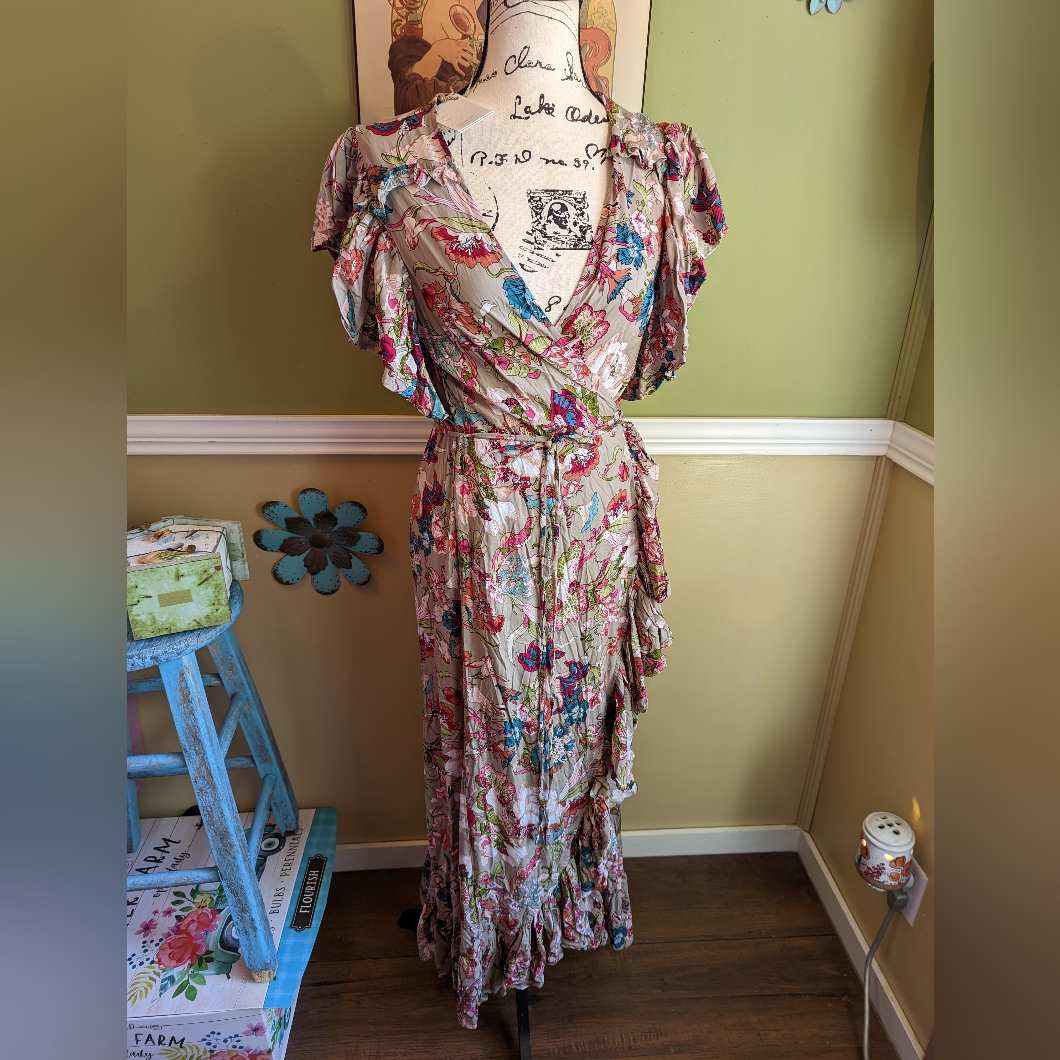 Nwt Elf Maxi Wrap Dress